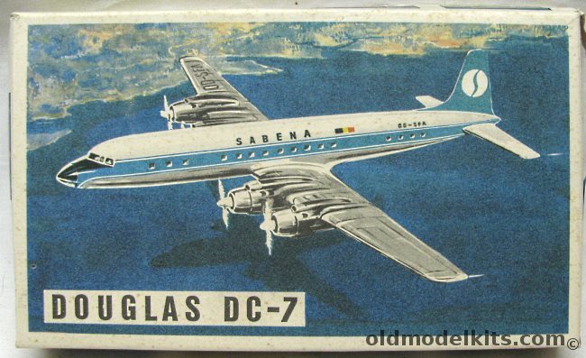 Dubena 1/230 Douglas DC-7 Sabena, 3298 plastic model kit